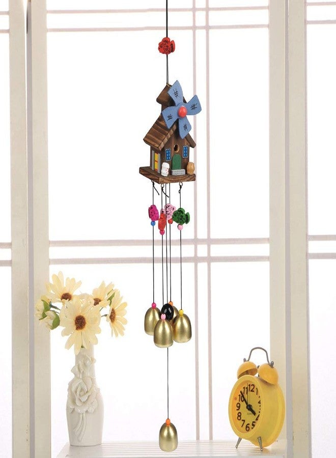 ShopNGift Feng Shui Wind Chime - Wooden Bell Wind Chime - for Outdoor,Indoor Home Decoration（1pc） - Image 1